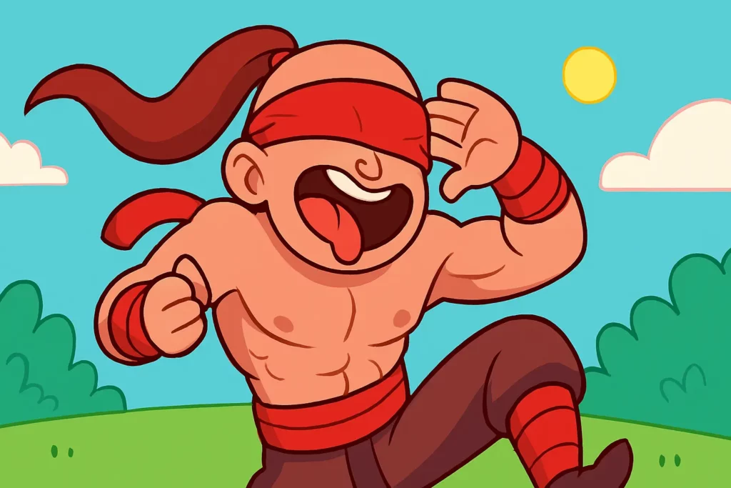 Lee Sin dashing through the jungle with a ward-hop combo in League of Legends